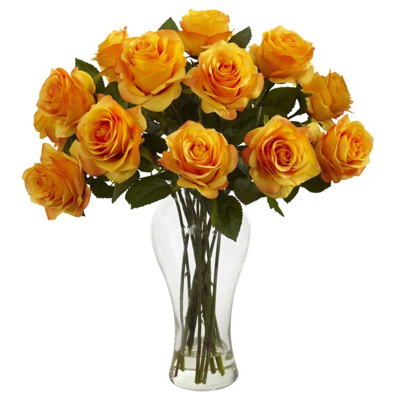 Blooming Roses w/Vase - SKU #1328 - 4
